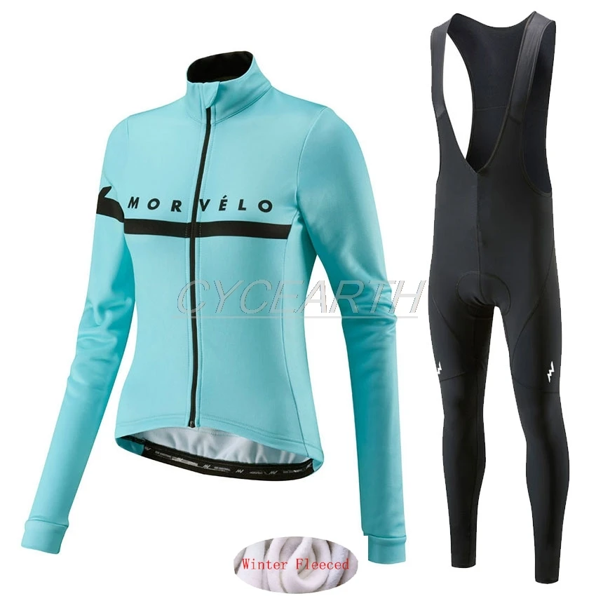 Женский комплект одежды для велоспорта morвелосипед зимняя теплая флисовая