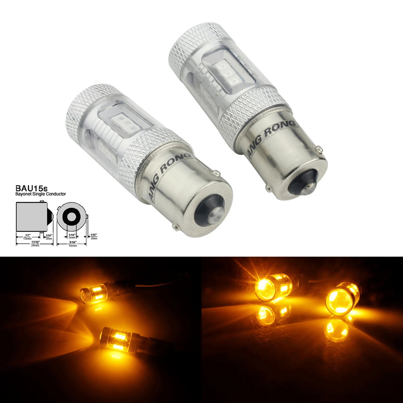 ANGRONG 2x PY21W фонарь индикатор передний задний 581 BAU15S|Сигнальная лампа| |