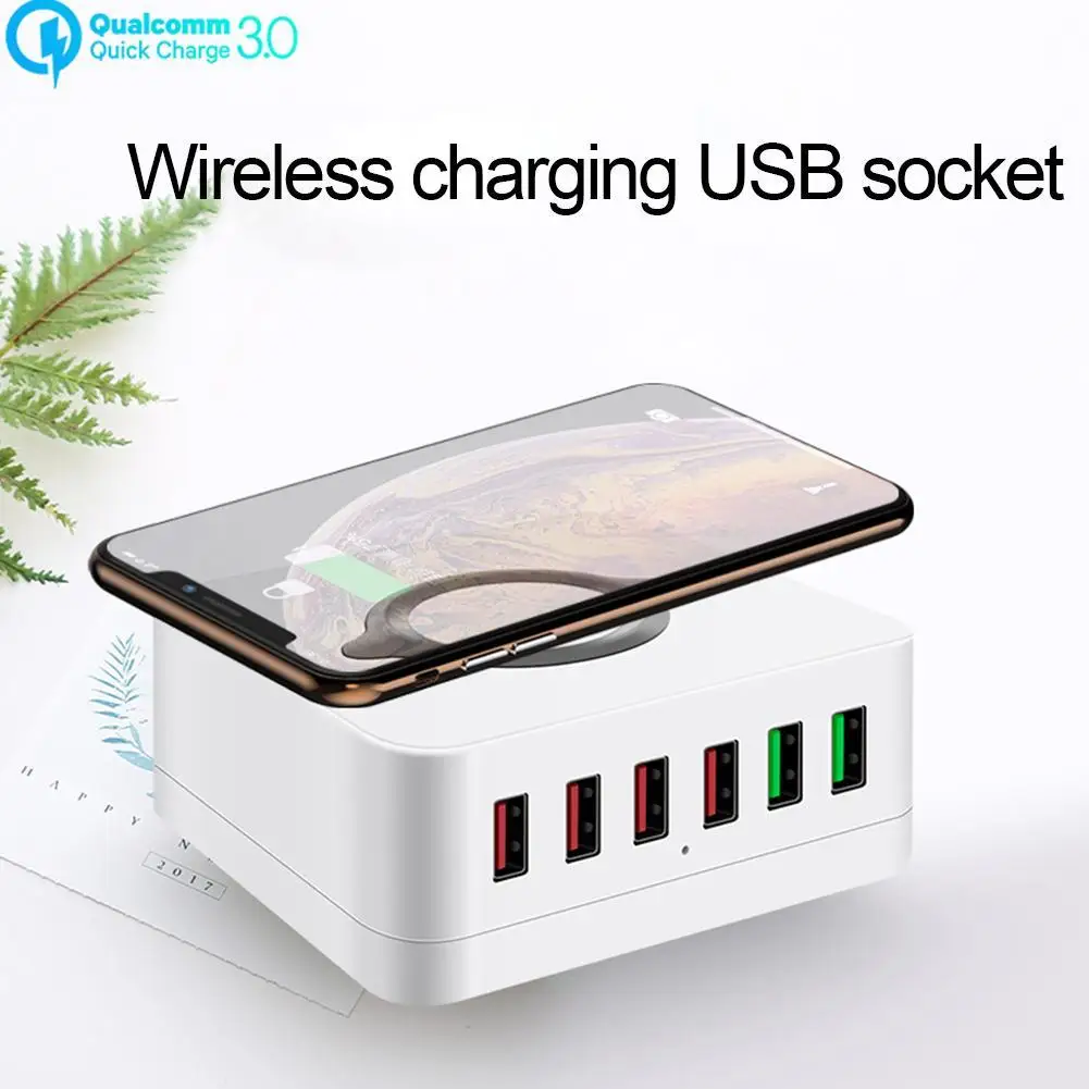 Универсальное 6 портов QC3.0 usb хаб умное зарядное устройство USB быстрая зарядка док