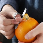 Овощечистка для апельсинов, измельчитель лимона, зестера, из нержавеющей стали, для цитрусовых, фруктов, оранжевая кожа, искусственный нож