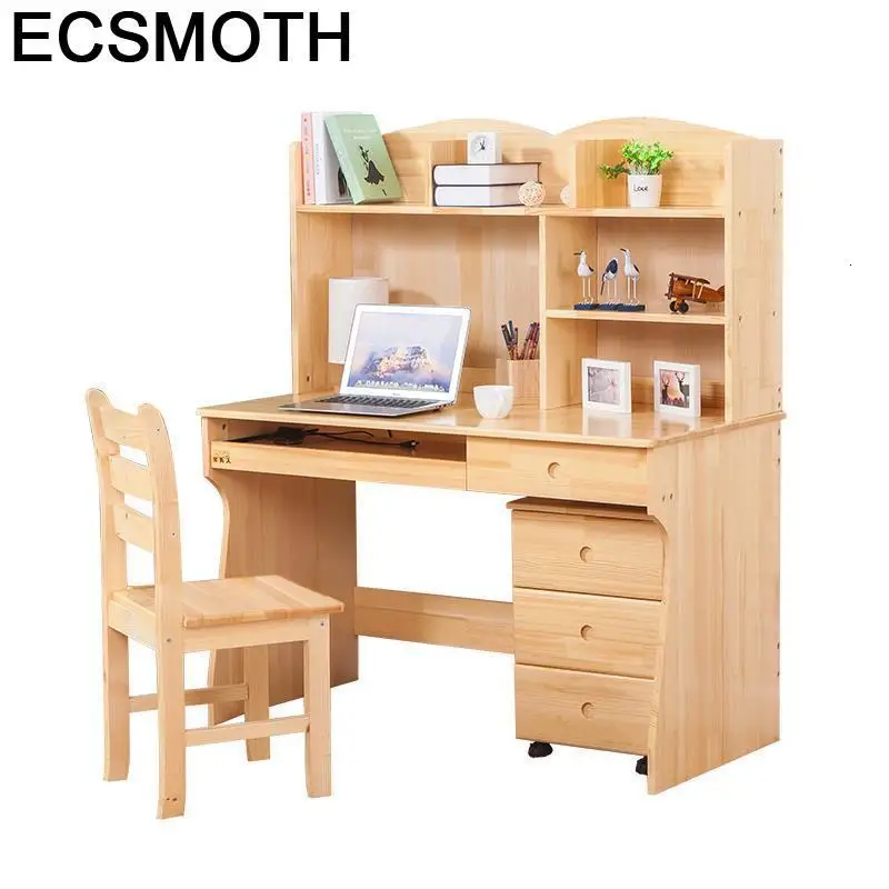 Scrivana Mesa Para ноутбук Escritorio Mueble Tisch винтажная деревянная Настольная компьютерная подставка для ноутбука стол с книжной полкой
