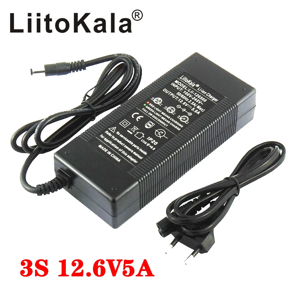 

LiitoKala 12V 24V 36V 48V 60V 2A 33/6S/7S/10S/13S/16S 18650 battery pack charger DC 5.5*2.1mm