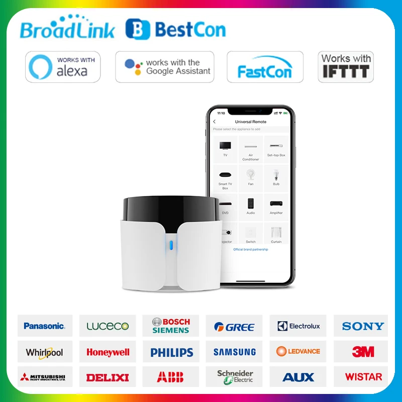

BroadLink RM4C Pro Bestcon WIFI IR RF пульт дистанционного управления ler умный дом инфракрасный приемник таймер Голосовое управление с Google Assistant