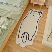 50120cm cartoon dog cat simple printing carpets rugs for home living room floor bedroom hallway non slip cat dog pet mat