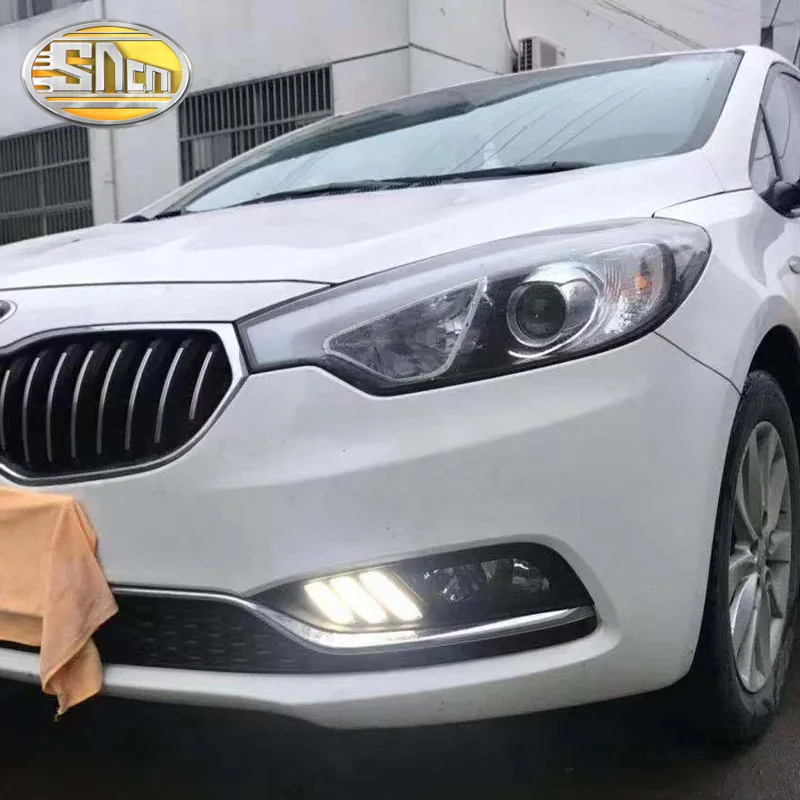 2 шт. Светодиодный дневной светильник для Kia K3 Cerato 2013 2014 2015 2016 течет поворотов реле