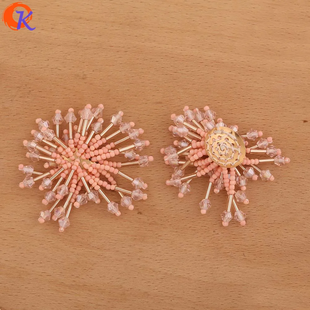

Cordial Design 20Pcs 47*47MM Jewelry Accessories/Crystal Bead Charms/Hand Made/DIY Making/Crystal Flower Shape/Earring Findings