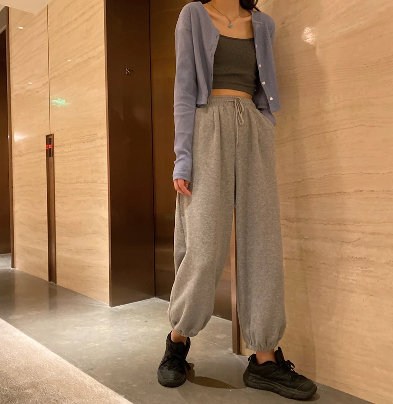 

YTX244 Loose leggings pants 2021 new spring autumn high street was thin all-match pants