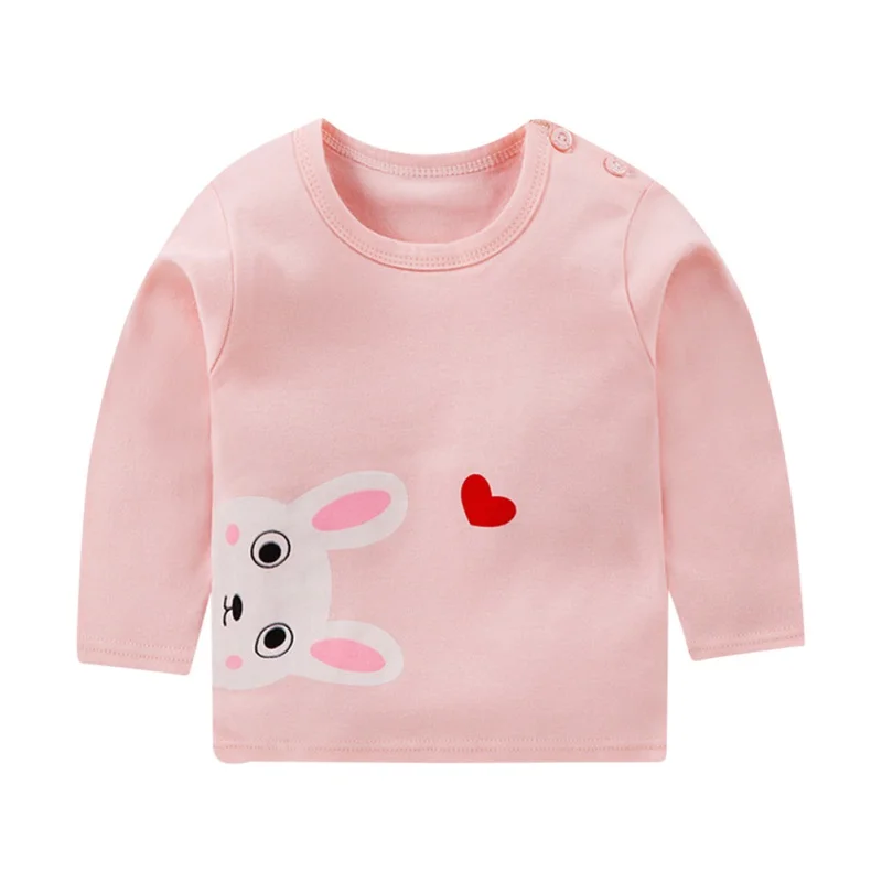 Baby Girl Boy Long Sleeve Tees Cartoon Animal Pattern Tops T-Shirts Kids Casual Blouse Autumn 0-6T | Детская одежда и обувь