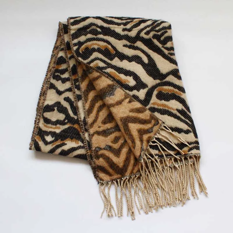 Новинка кашемировый шарф с принтом цвет плед Cachecol Foulard женский хиджаб с бахромой кашемировый палантин пончо Леопардовый принт