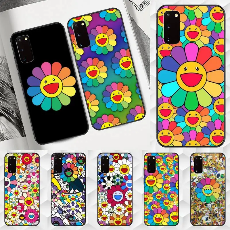

Smiley Sun Flower Brand Phone Case for Samsung A71 A80 A91 A01 A02 A11 A12 A21 A31 A32 A20E soft cover funda
