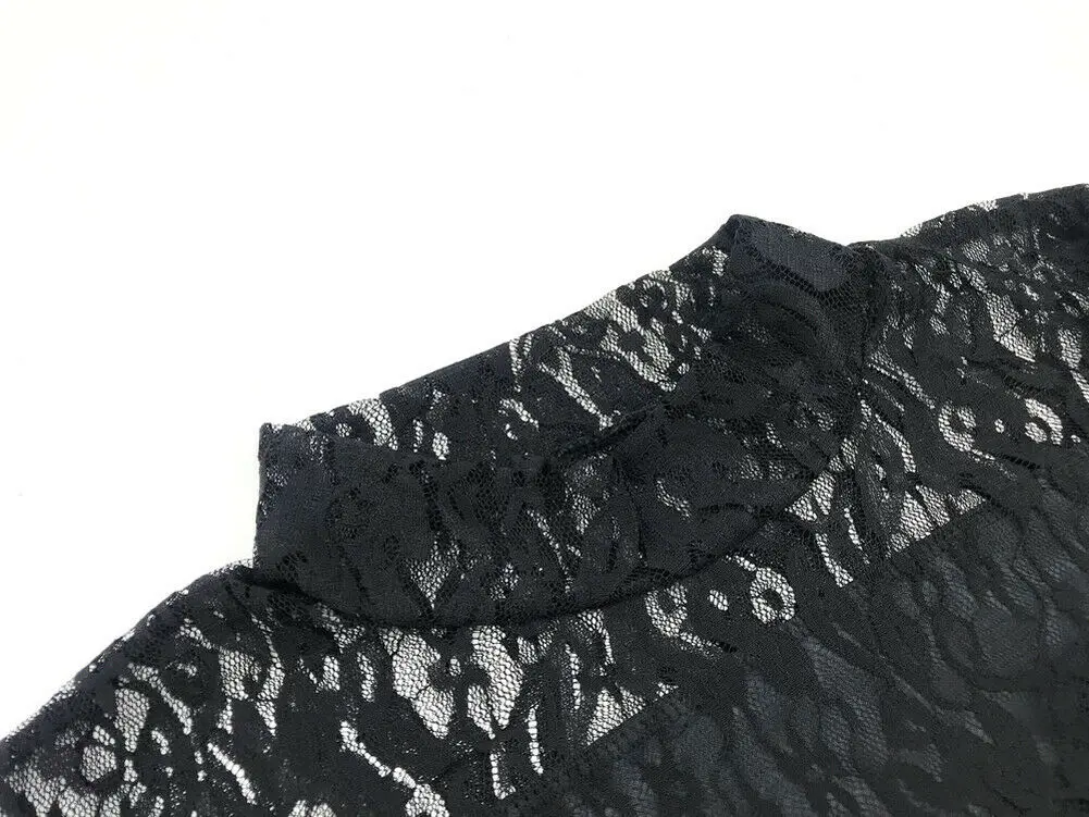 Летнее женское модное сексуальное Новое кружевное платье с длинным рукавом и