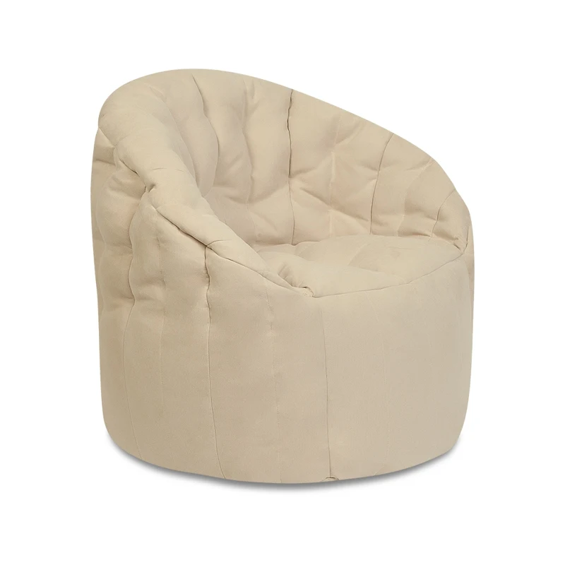 Кресло диван Порту для гостинной дачи дома Delicatex цвет светло бежевый микрошеннил