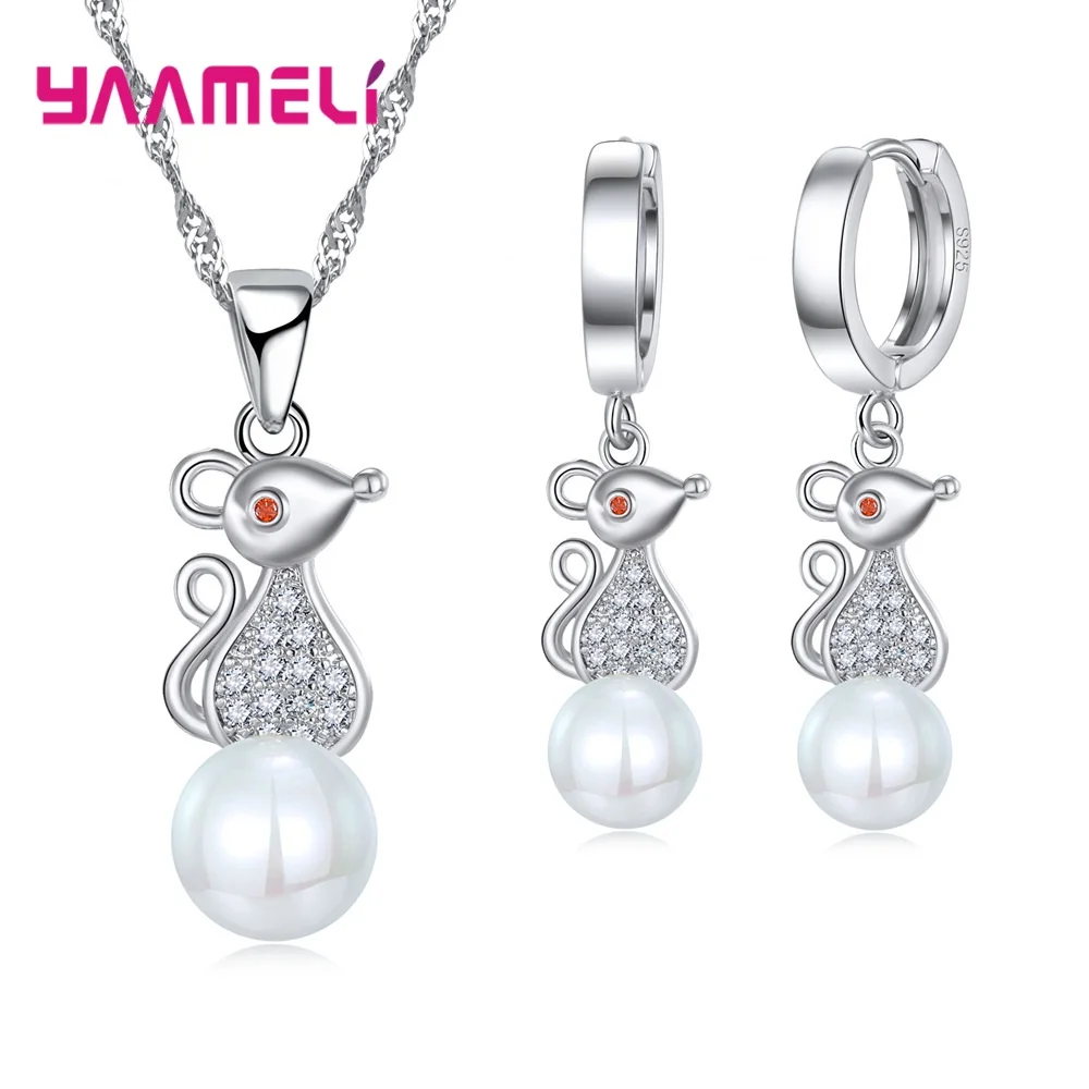 Женский ювелирный комплект из колье и серёг серебра 925 пробы | Украшения