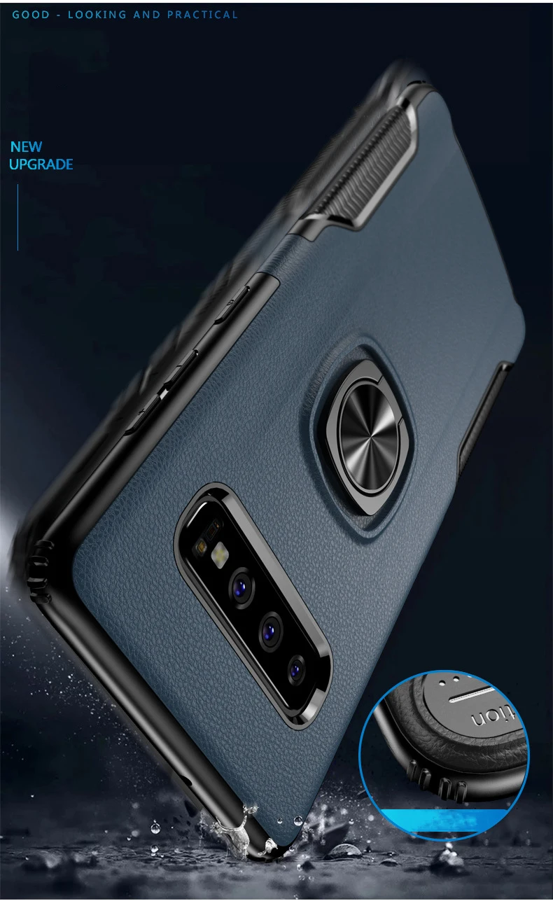 Lamorniea для samsung Galaxy S10 чехол металлическое кольцо автомобильная подставка силиконовый чехол для телефона samsung Galaxy S10 S8 S9 Plus S10E Note 8 9