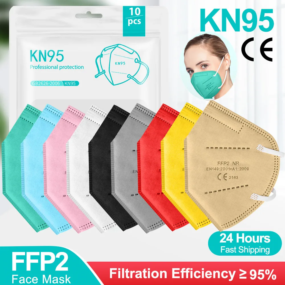 

FFP2Mask Mascarilla FPP2 Homologada 5 Layers Adult kn95 masks disposable mask CE masque fpp2 maske ffp3 ffp2 mascarillas negras