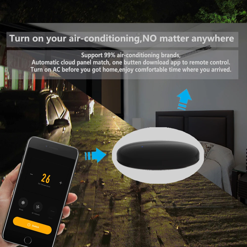 

Tuya Wifi IR Remote Control Smart Home Universal Infrared Smart Control for TV Alexa Google Home Air Conditioner