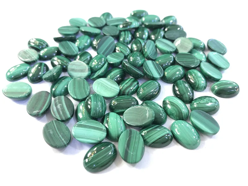 

20pcs/lot top quality Natural Malachite Stone Oval CAB CABOCHON no hole beads 10x14mm wholesale loose precious stone gemstone