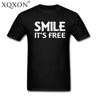new funny print smile its free men t shirt cotton high quality man t shirt o neck short sleeve clothes d67