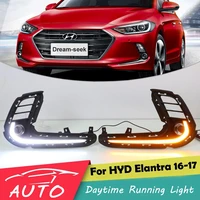 led drl day light for hyundai elantra avante ad 2016 2017 daytime running light driving fog lamp with turn signal