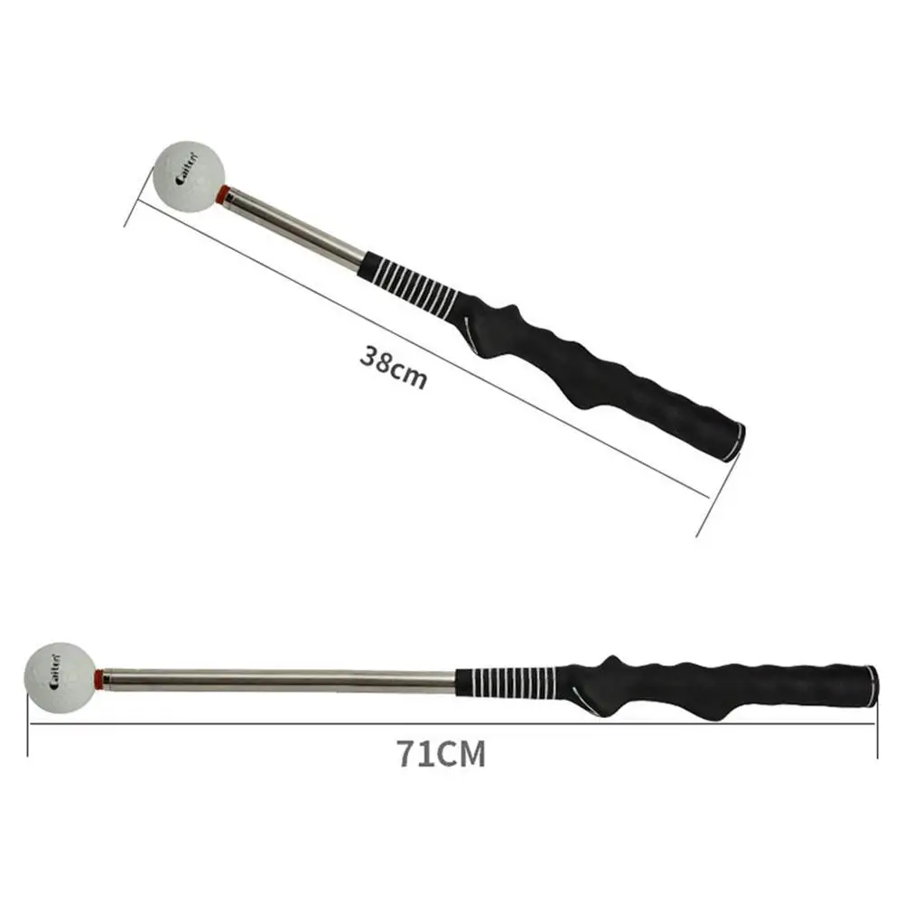 

Golf Swing Trainer Ergonomic Telescopic Exerciser Practice Stick