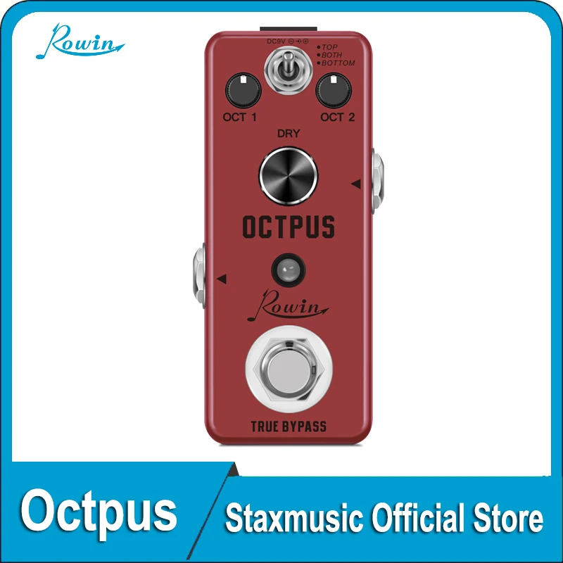 Rowin LEF-3806 Pure Octpus Guitar Pedal Electric Guitars Digital Octave Pedals 11 Different Octaves Modes Precise Polyphonic Oct enlarge