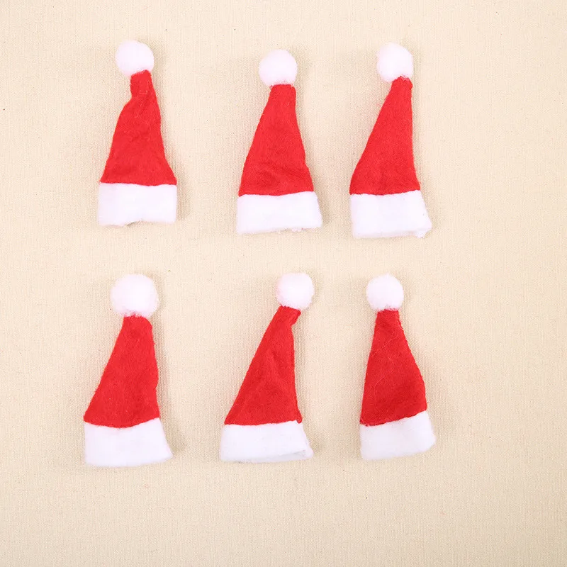 

500pcs/lot Xmas Party Decorations Christmas Lollipop Hats Christmas Santa Claus Hats Christmas Decorations 40% off