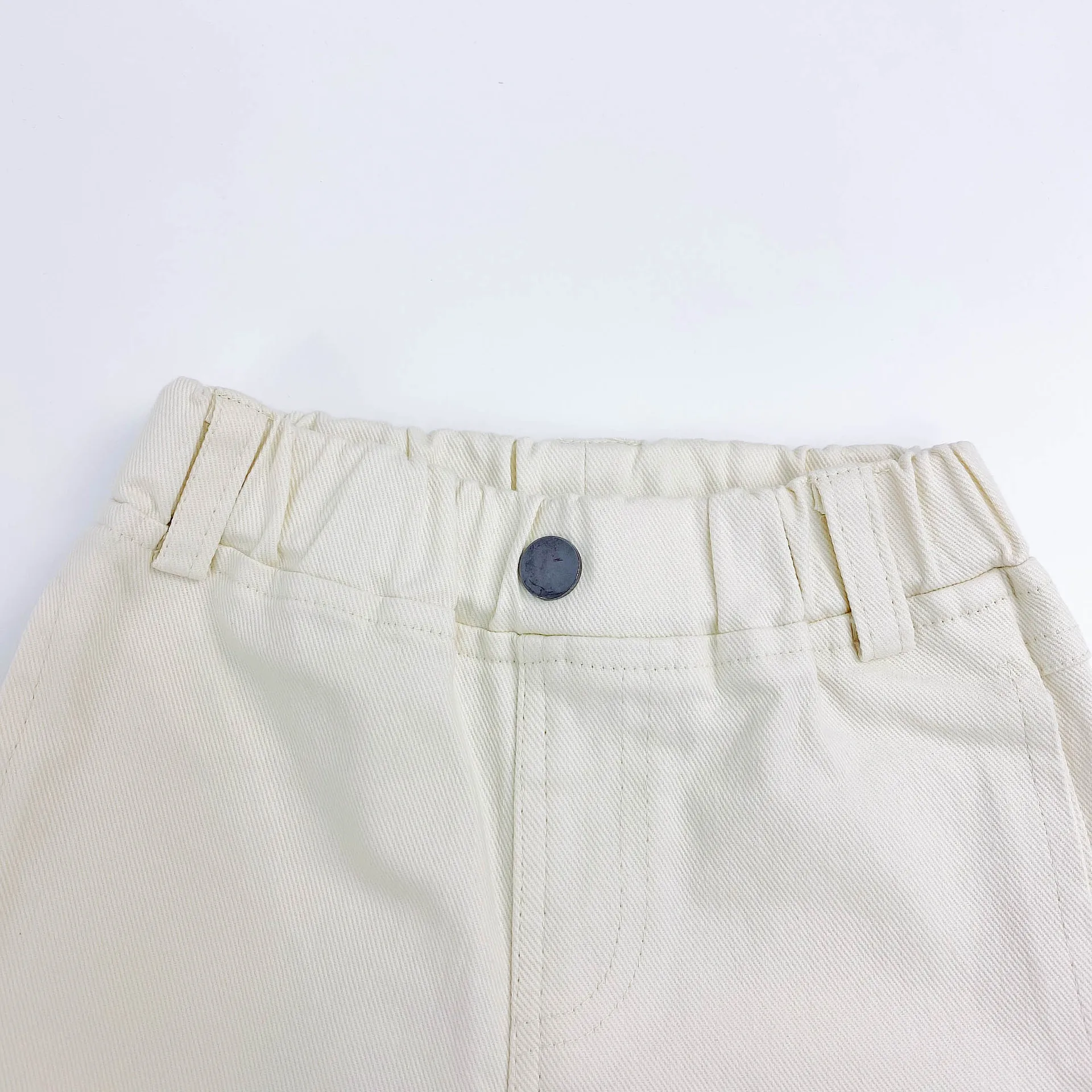 

Boys girls solid color all-match casual trousers spring Autumn cotton elastic 3 colors pants