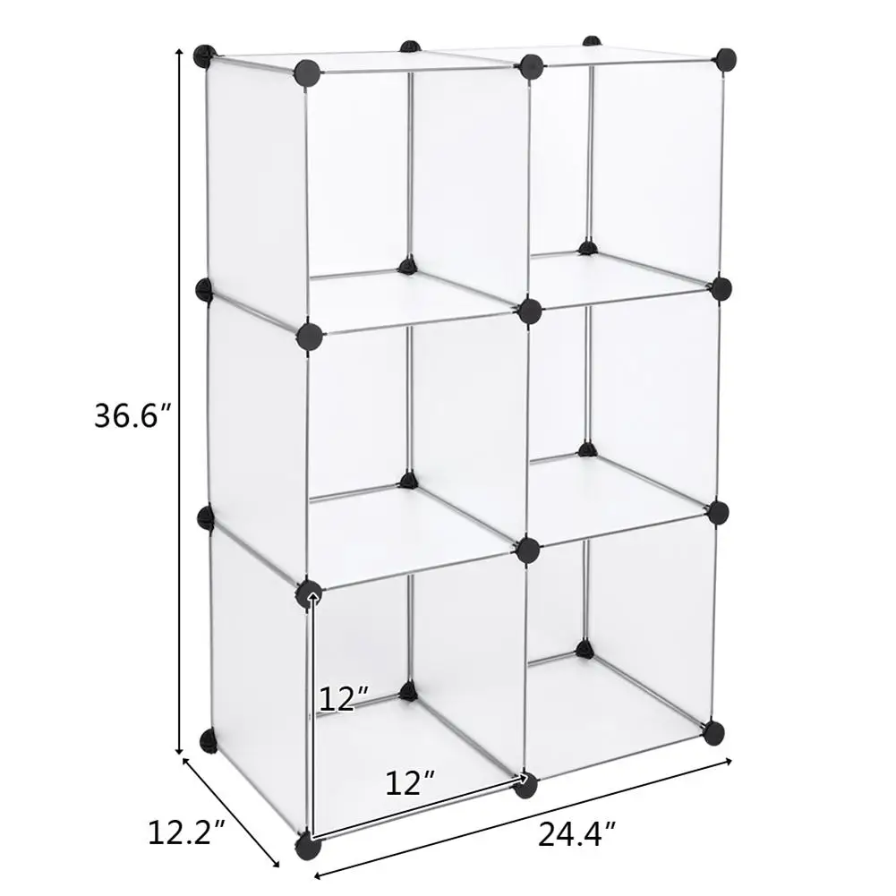

Cube Storage 6-Cube Closet Organizer Storage Shelves Cubes Organizer DIY Closet Cabinet White