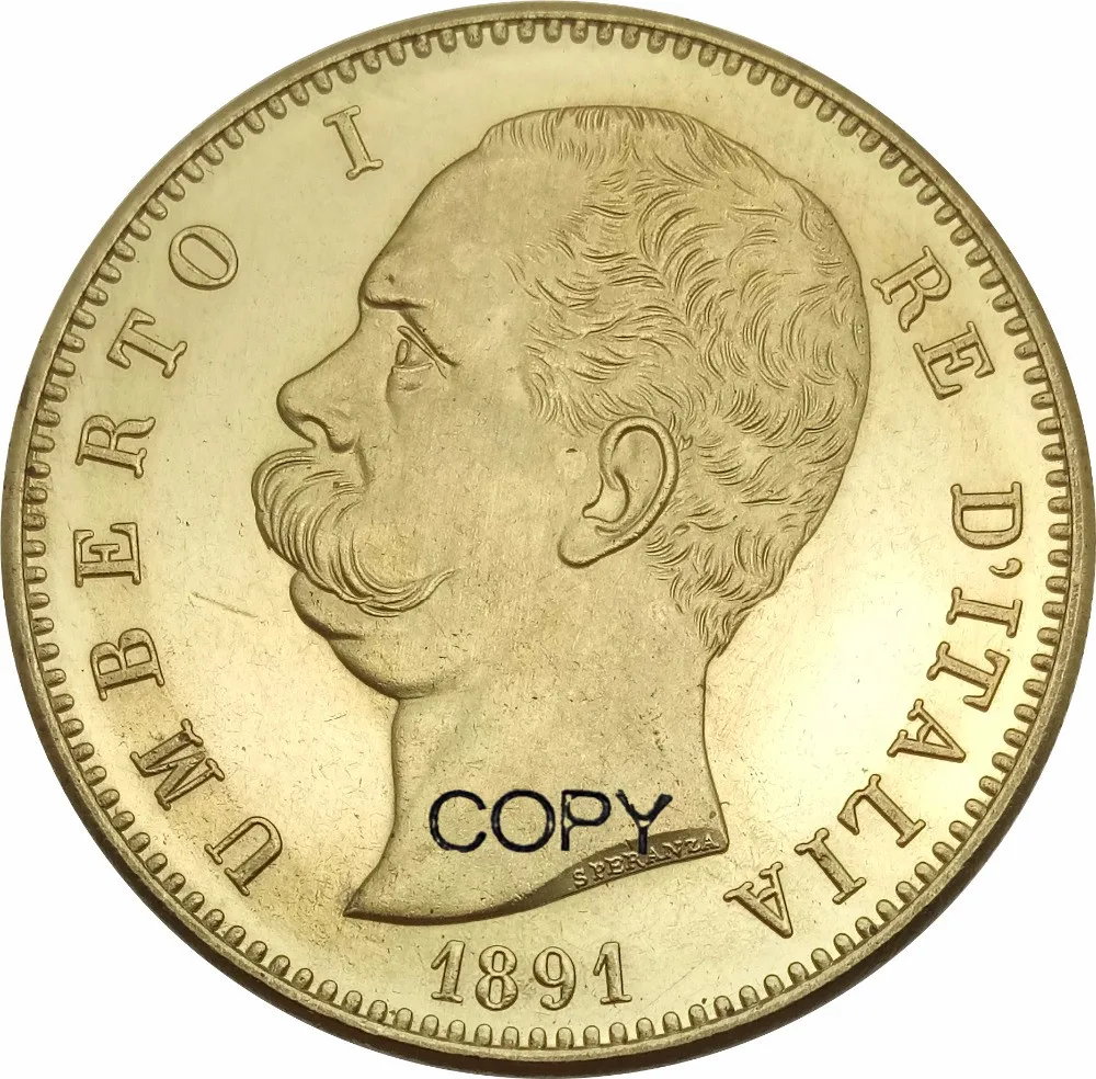 

Монета из латуни 100 Lire Umberto I 1891 R