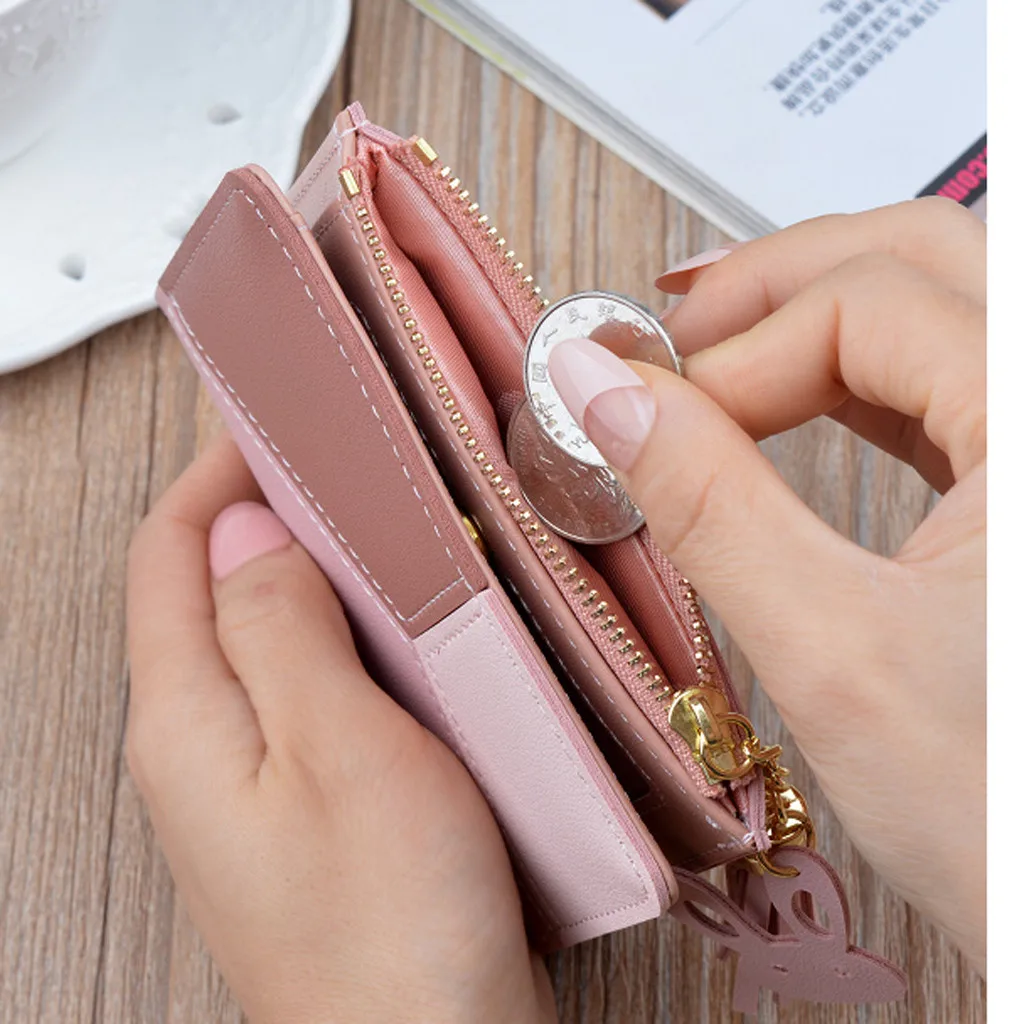 Новое поступление кошелек короткий женский на молнии модные кошельки с клиньями