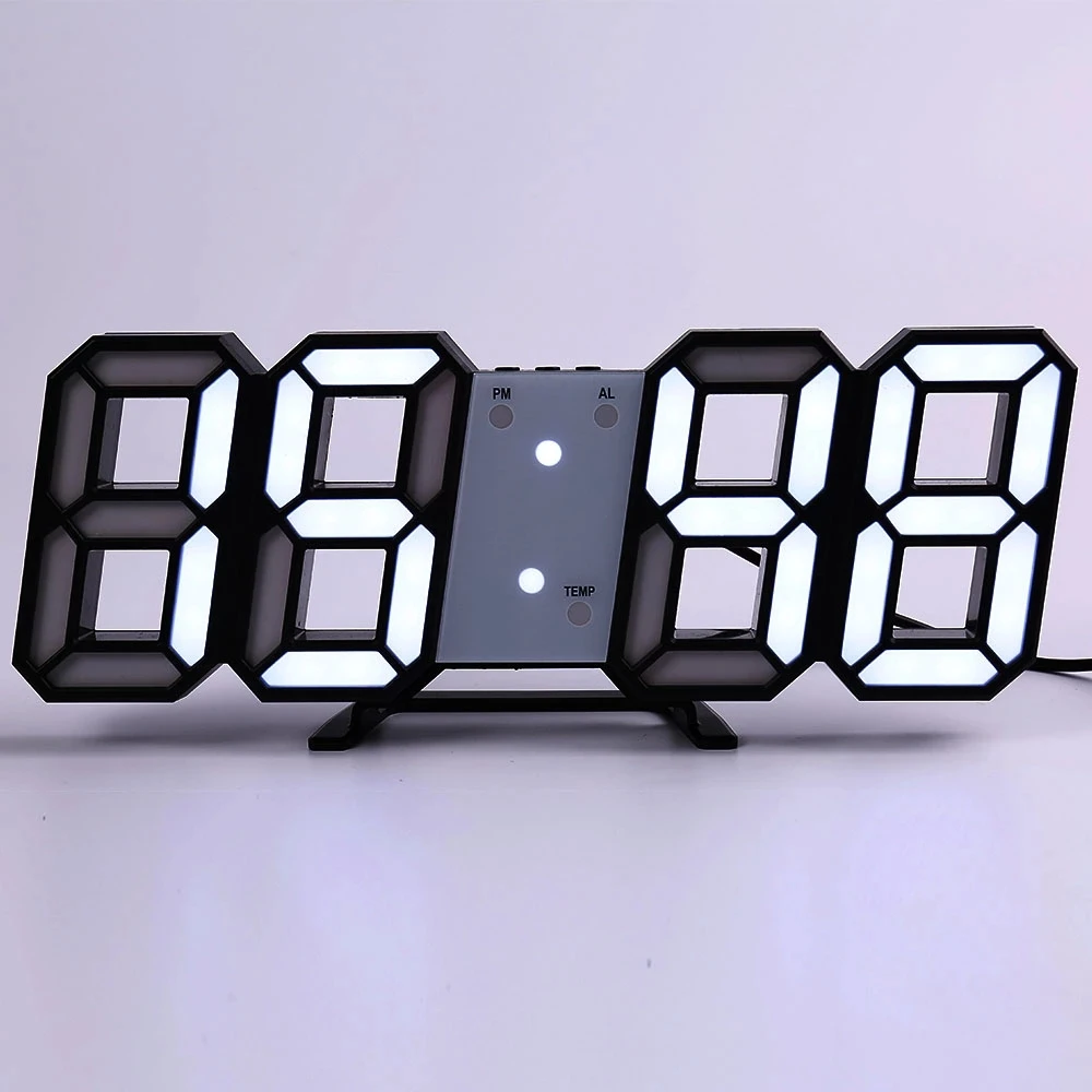 

Nordic Digital Alarm Clocks Wall Hanging Watch Snooze Function Table Clock Calendar Thermometer Display Office Electronic Watch