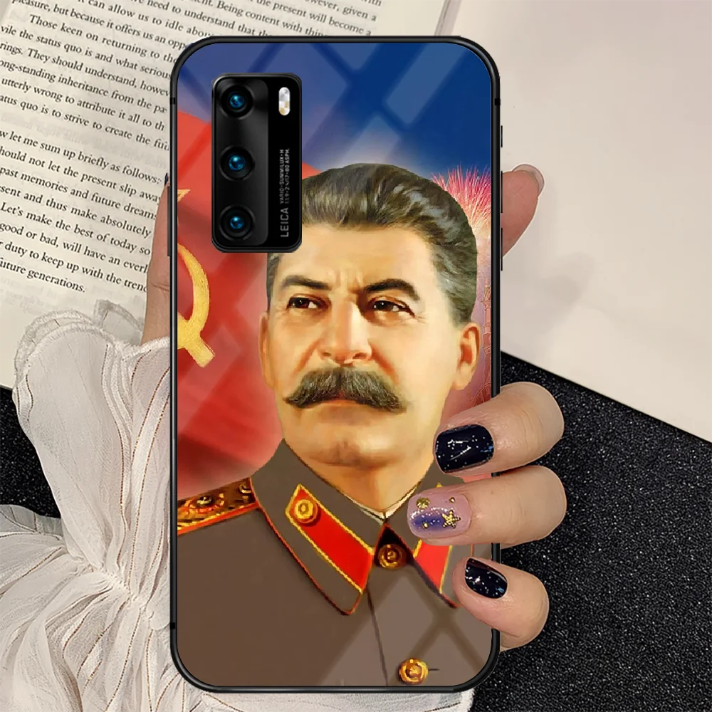 

Soviet Union Leader Stalin Phone Tempered Glass Case Cover For Huawei P Nova Mate 5T 20 30 40 E Pro Lite Smart 2019 2021 3D