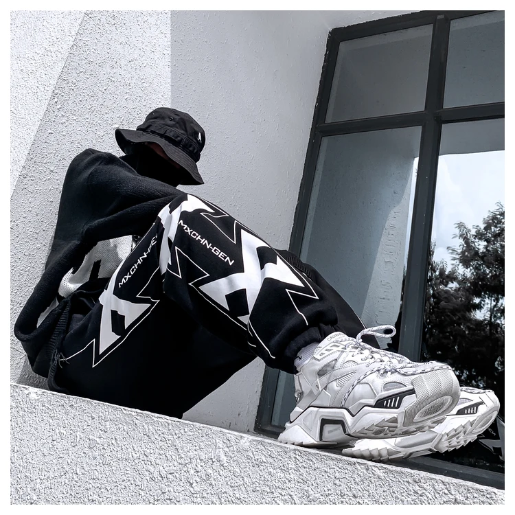 Мужские брюки шаровары с принтом логотипа F/W 2019 уличная одежда в стиле хип