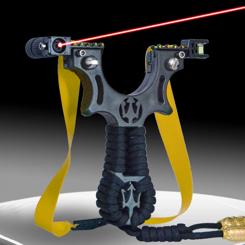 Рогатка из АБС пластика с плоской резиновой лентой лазерный прицел высокая