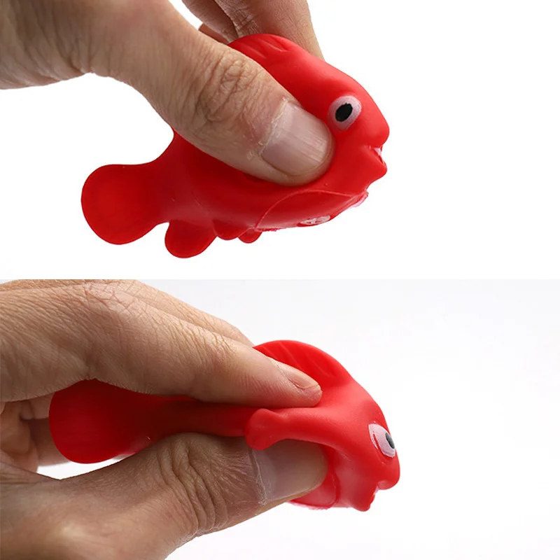 Juguetes de ba&ntilde;o de animales para ni&ntilde;os, juguetes Antiestr&eacute;s con sonido chirriante, de goma, pato, Rana, alivio del estr&eacute;s, 30/50 piezas-3