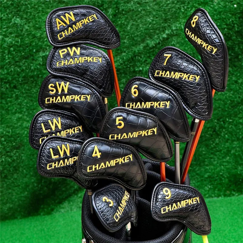 [2 цвета] крокодиловый узор ПУ Утюги головные уборы Гольф Железный полный набор #