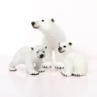 Симуляция дикой природы животные, мини белый медведь, игрушечная фигурка, твердые ПВХ Животные, модель, фигурки, развивающие игрушки для детей, коллекция