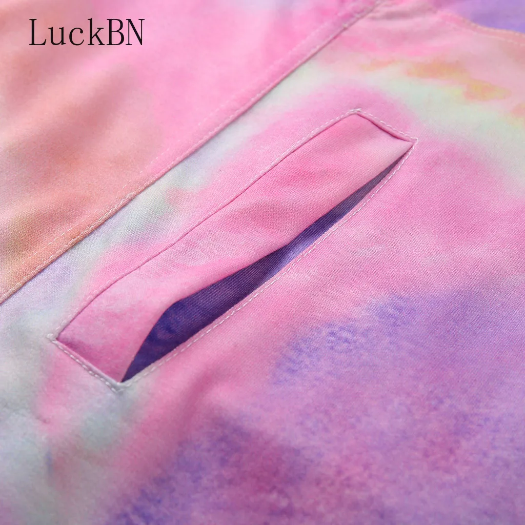 

Hoodie Women's Clothing Hoodie Zipper Sweatshirt Long Sleeve Fashion Lapel Tie-Dye Sweatshirts Spring Super Dalian Hoodie 2021
