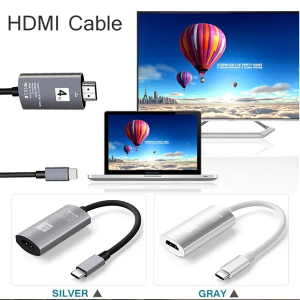 USB Type C To HDMI Converter 4K*2K Type-C Adapter Cable For Samsung Galaxy S8 S9 Note 8 Macbook | Электроника