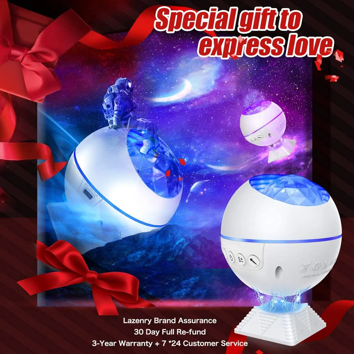 

LED Star Projector Light Galaxy Ocean Projection Lamp Sky Moon Lights Bedroom Night Light with Remote Control for Kids Baby Gift