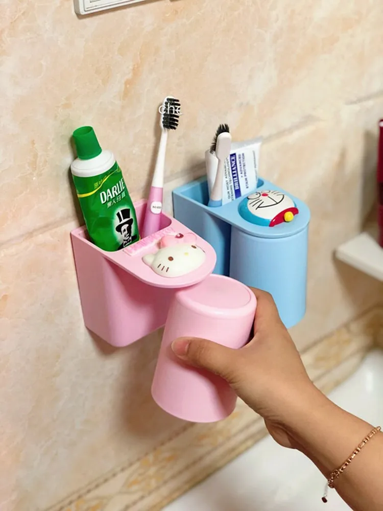 Бесшовный держатель зубной щетки Hello Kitty магнитная присоска для | Багаж и сумки