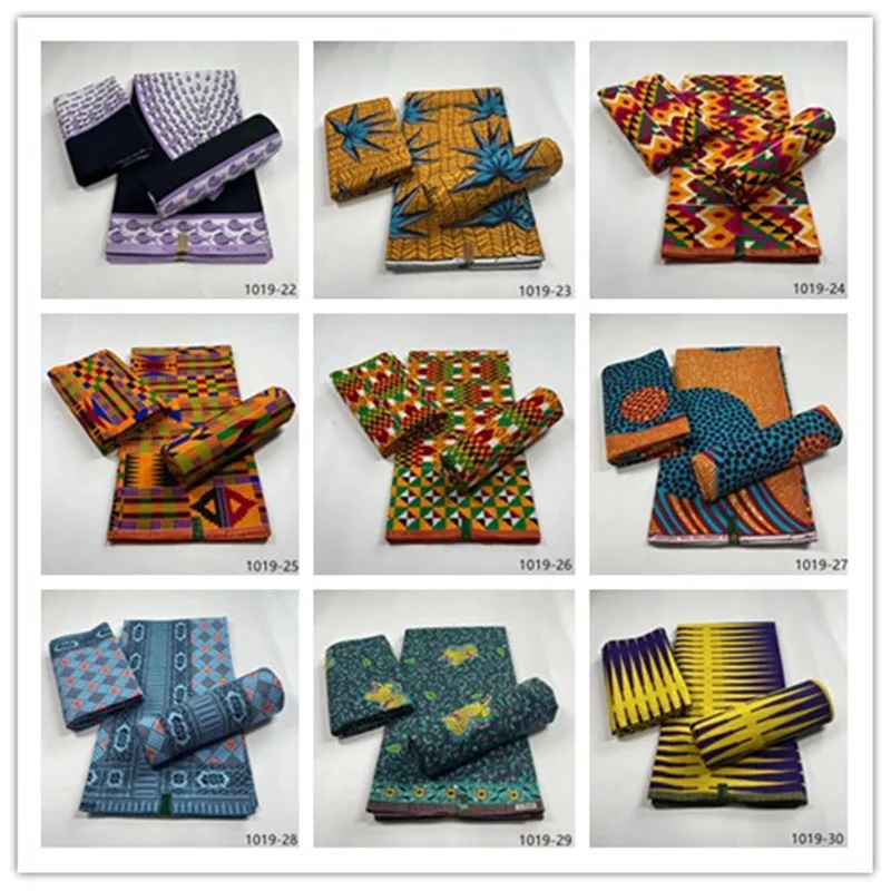 

100% Cotton African wax Prints Fabric 2021 New High Quality Guaranteed Veritable Ankara Wax african wax fabric 6 yards 1019
