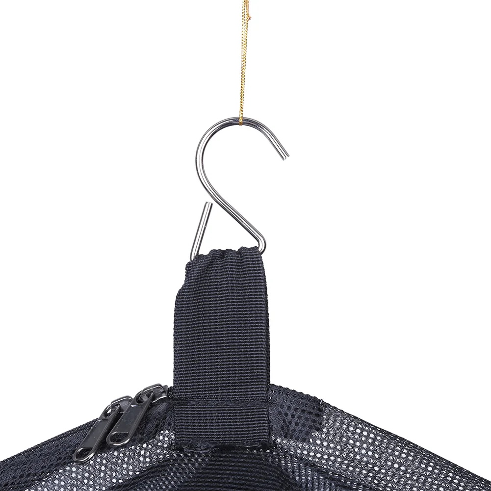 Camping Portable Dry Net Folding 4 Layer Hanging Mesh Foods Dish Outdoor BBQ Picnic Bag Rack Shelf Storage Basket Tableware | Спорт и
