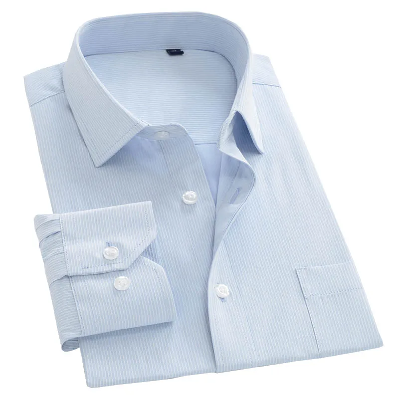 Брендовые мужские рубашки размера плюс Весна Slim Fit Мужские с длинным рукавом