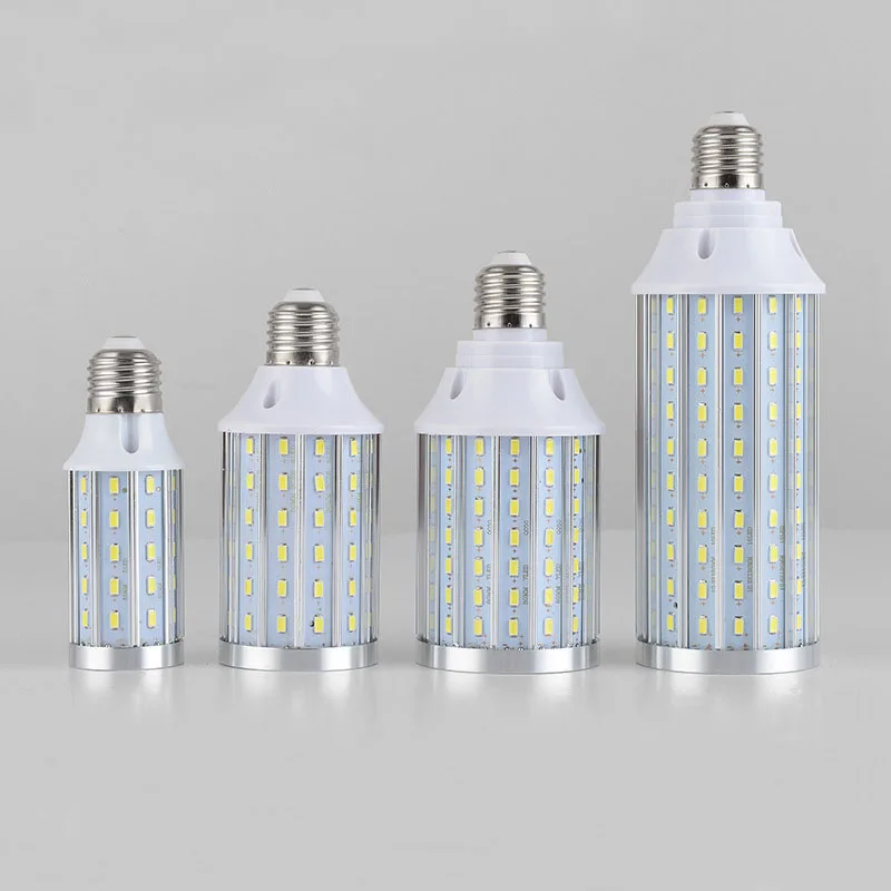 

20Pcs No Flicker 15W 20W 25W 30W 35W 40W 45W E27 B22 LED lamp Corn light 5730SMD 85V-265V Aluminum Cooling High Power Bulb