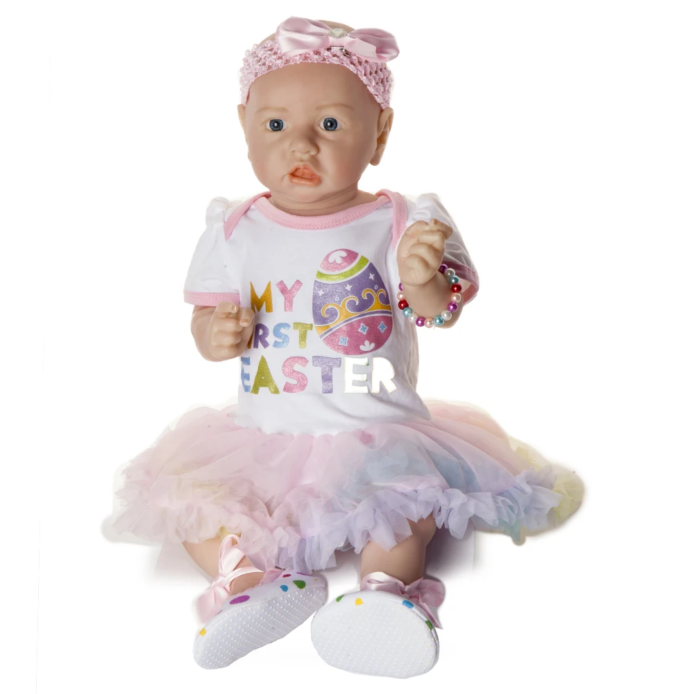 

Hoomai23'' 58CM Fashion Bebe Reborn Baby Dolls Soft Vinyl So Truly Like Alive Doll In Brazil Toddler Bebe Toy Birthday Gifts
