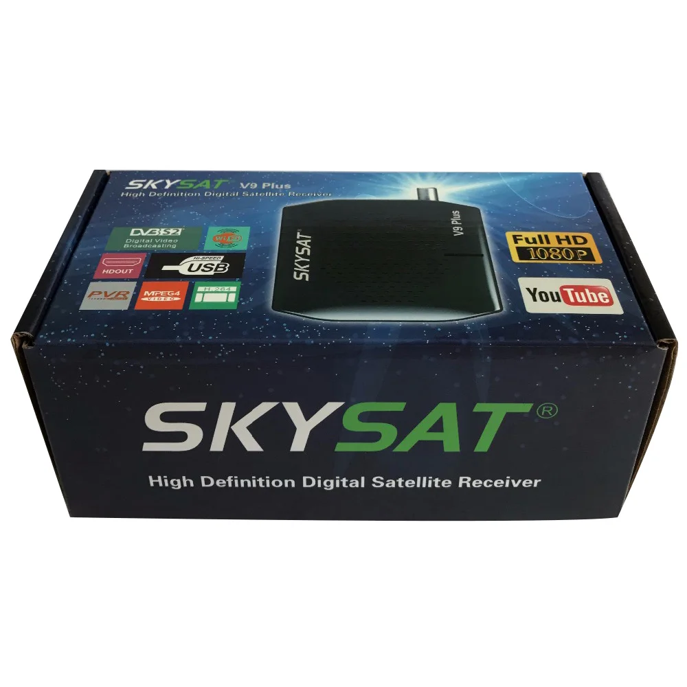 Новый [5 шт.] SKYSAT V9 Plus Мини HD DVB-S2 рецептор поддержка CS Powervu Biss WiFi 3G USB PVR спутниковый