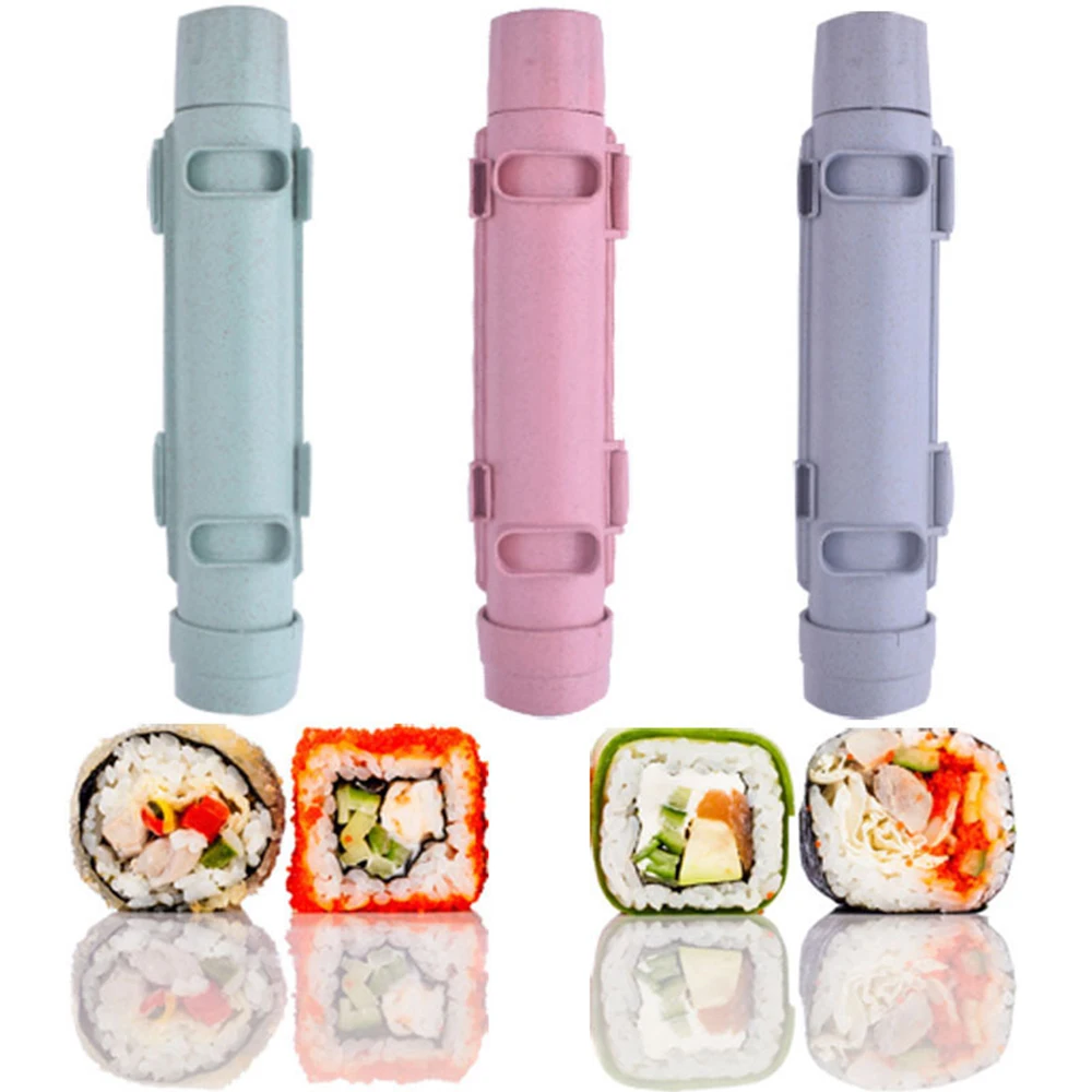 

DIY Sushi Mold Making Machine Household Cylindrical Barrel Shaped Sushi Rice Ball Mold Non Stick Vegetable Meat Kitchen Tool
