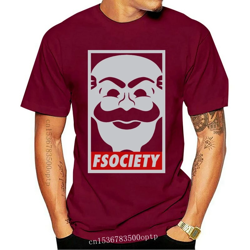 

New Fsociety T Shirt Anonymous Mr. Robot Vendetta Classic Unique Tee Shirt