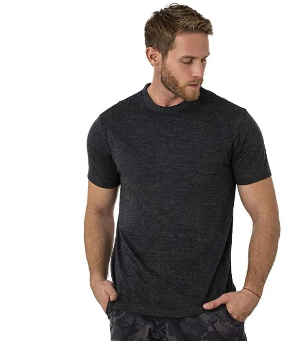 

2021 Men Merino Wool T Shirt Base Layer Wool Tech Tee Men 100% Merino Wool Shirt 170gram Wicking Breathable Anti-Odor Size S-XXL